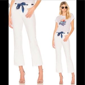 Free People White Cropped Denim